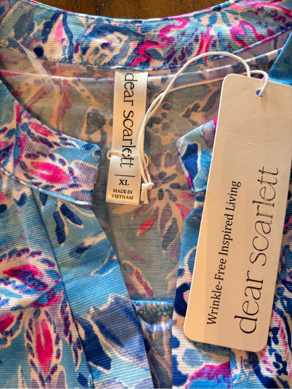 Dear Scarlett Floral Sleeveless Tank Tunic Top, XL, Lightweight Casual Comfy - Picture 9 of 11